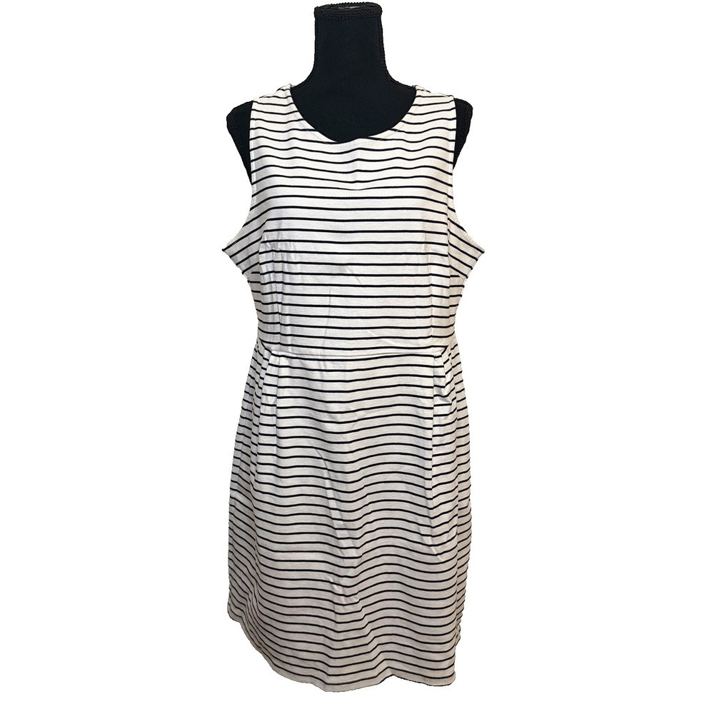 Old Navy Striped Sleeveless Knit Mini Dress‎ Black & White Size XL Nautical